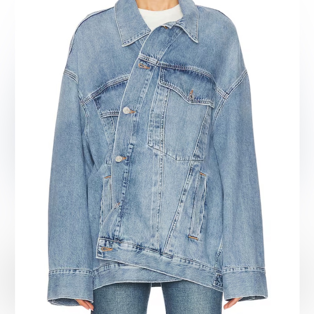 NWOT. AGOLDE Reworked Wayne Jacket. XS. Wash is “Clarity”.